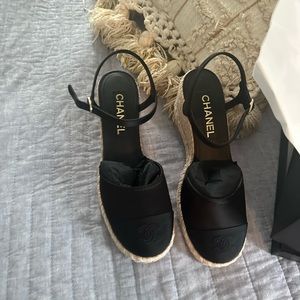 Chanel wedge shoes size 39